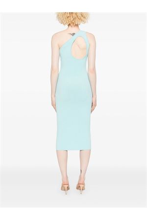 Light blue ribbed midi dress DAVID KOMA | SS25DKKN70DBLUESILVER
